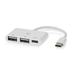 Nedis CCGB64785WT01 USB 2.0 Type-C Hubs and Concentrators, 5000 Mbit/s, White