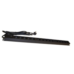 Alantec PZ015 Verteiler 1,8 m, 15 x Netzsteckdose, für den Innenbereich, schwarz