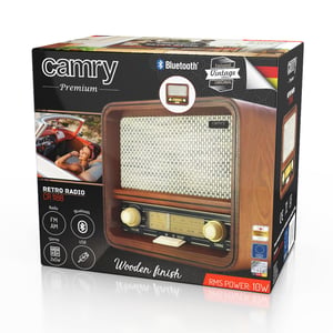Camry Premium CR 1188 radio Osobisty Analogowy Czarny, Biały, Drewno