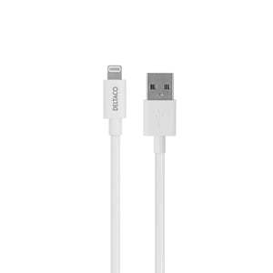 Deltaco IPLH-401 kabel Lightning 1 m Biały
