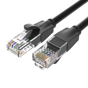 Vention IBEBK Netzwerkkabel, schwarz, 8 m, Cat6 U/UTP (UTP)