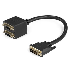 StarTech DVISPL1DD DVI-kabel 0,3 m DVI-D 2 x DVI-D Svart