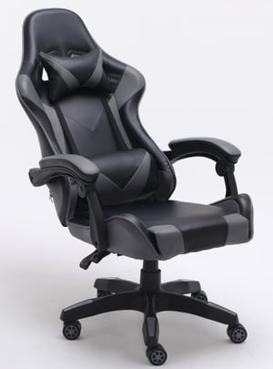 Topeshop FOTEL REMUS SZARY krzesło obrotowe Obite siedzisko Obite oparcie