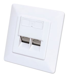 Intellinet 771900 eluttag 2 x RJ-45 Vit
