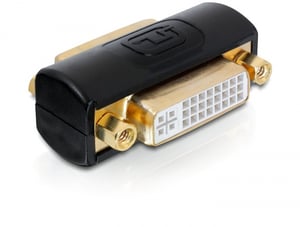 DeLOCK 65225 DVI-Kabeladapter, Schwarz, Gold