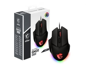 MSI CLUTCHGM20ELITE myszka Gaming Po prawej stronie USB Typu-A Optyczny 6400 DPI