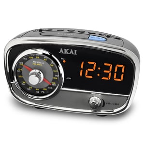 Akai CE-1401 Radio-Analoguhr, schwarz, silber