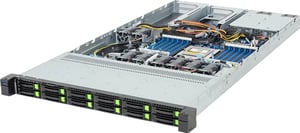 GIGABYTE R163-ZG2-AAJ2 Rev. 3.x AMD SoC Socket SP5 Rack (1U) Czarny, Stal