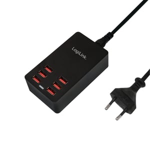 LogiLink PA0139 Ladegerät für mobile Geräte, universell, schwarz, Wechselstrom, für den Innenbereich