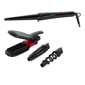Rowenta Infinite Looks CF422L Curling Iron, Warm Black, Pink, 48 W
