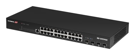 Edimax Pro GS-5424LX: 24 Port Smart Switch Zarządzany L2 Gigabit Ethernet (10/100/1000) 1U Czarny