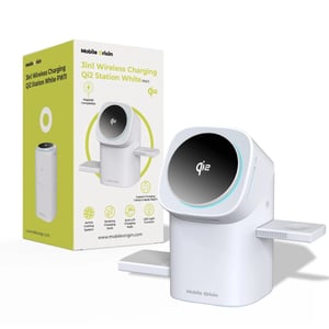 Mobile Origin WCHS-PW11-WHT ładowarka do urządzeń przenośnych Smartfon, Smartwatch, Słuchawki Biały USB Bezprzewodowe ładowanie Szybkie ładowanie Wewnętrzna