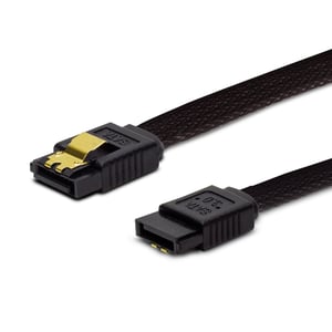 Savio GAK-02 III 30cm, oplot czarny, prosty, zote zatrzaski kabel SATA 0,3 m