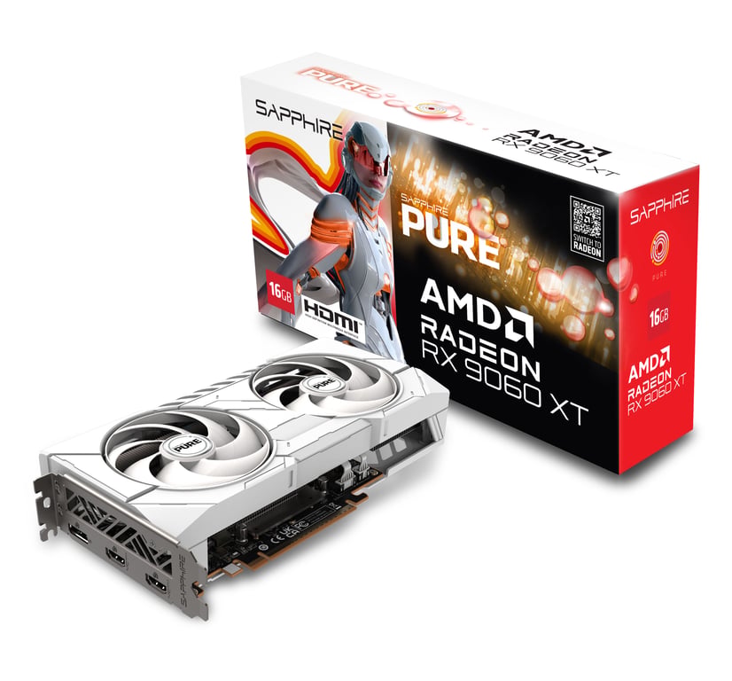 Sapphire PURE AMD Radeon RX 9060 XT GPU 16 GB GDDR6