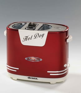 Ariete 186 Hot Dog Steamer, Red, White