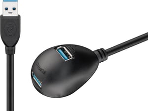 Goobay 95918 USB 3.2 Gen 1 (3.1 Gen 1) Typ-A-Hubs und -Konzentratoren, 5000 Mbit/s, schwarz