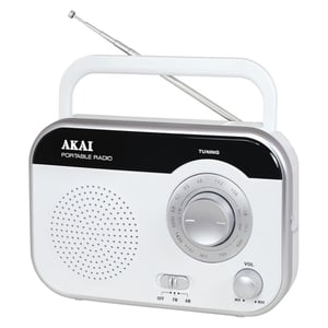 Akai PR003A-410W tragbares Analogradio, weiß