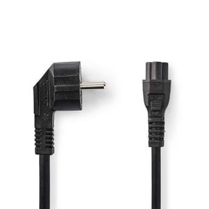 Nedis CEGL10100BK50 Power Cord, Black, 5 m, CEE7/7, C5 Panel