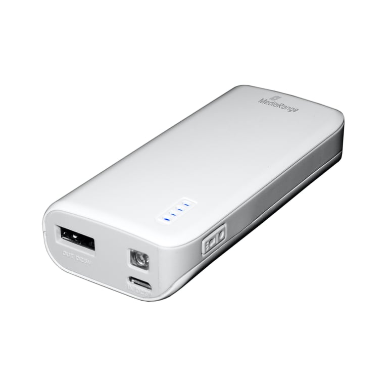 фото Зовнішній акумулятор (павербанк) MediaRange Mobile Charger Powerbank 5200 mAh with built-in torch (MR751)