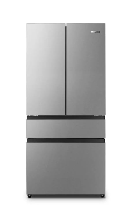 Hisense RF540N4SBI2 chłodziarko-zamrażarka otwierana obustronnie Wolnostojący 480 l Szary, Stal nierdzewna