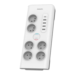 Philips SPN7060WA/60 Überspannungsschutz Weiß 6 x Netzsteckdose 2 m