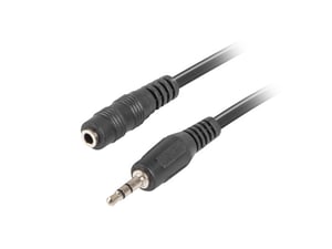 Lanberg CA-MJFJ-10CC-0050-BK ljudkabel 5 m 3,5 mm svart