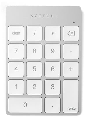 Satechi ALUMINUM RECHARGEABLE BT KEYPAD SILV. GR Numeryczna Bluetooth Srebrny