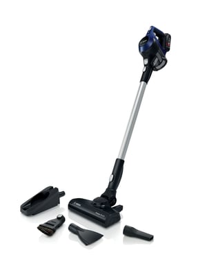 Bosch Serie 6 BBS611MAT okurzacz na kiju/szczotka elektryczna Odkurzacz stojący 2 w 1 Bateria Suchy Bez worka 0,3 l Niebieski 2,5 Ah