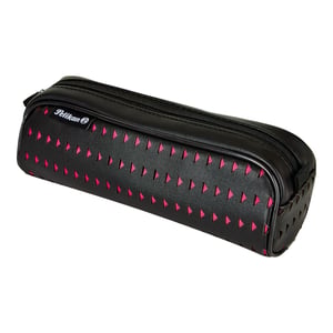 Pelikan Lasercut Soft Pencil Case, Polyurethane (PU), Black, Pink