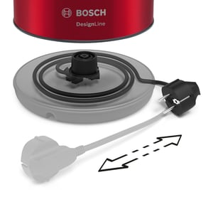 Bosch TWK3P424 czajnik elektryczny 1,7 l 2400 W Szary, Czerwony