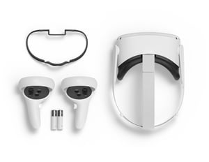 Oculus Quest 2 Dedykowany wyświetlacz montowany na głowie Biały