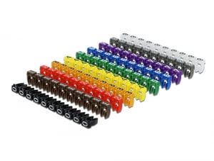 DeLOCK 18304 Cable Organizer, Assorted Colors, 100 pcs.