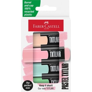 Faber-Castell 154214 Marker, 4 Stück: Korallenrot, Grün, Hellgrün, Rosa