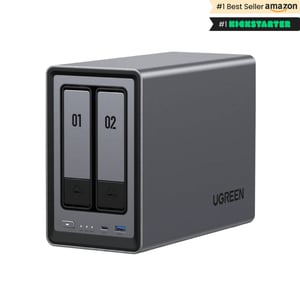 Ugreen NASync DXP2800 NAS-System, 2-Bay, kompakt, Intel® N N100, 8 GB DDR5, 0 TB, UGOS Pro, schwarz