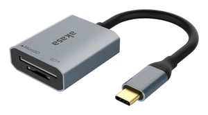 Akasa AK-CR-10BK USB 3.2 Gen 2 (3.1 Gen 2) Type-C-Kartenlesegerät, schwarz, silber