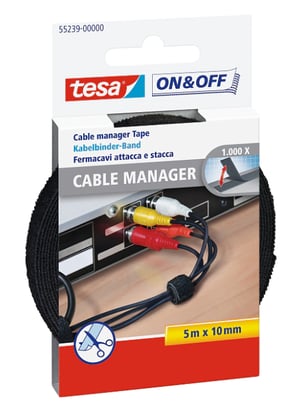 TESA 55239-00000-02 organizator na kable Czarny 1 szt.