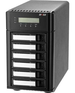 Areca 8050T3U-6 Tower ROC 2 GB DDR3 Czarny