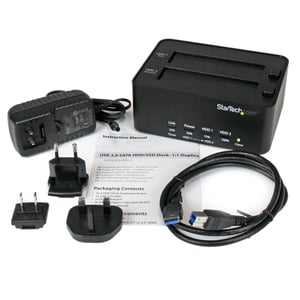 StarTech SATDOCK2REU3 duplikator Duplikator HDD/SSD Czarny 1 kopii