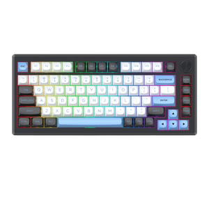 REDRAGON K732WLB-RGB-PRO Uranus Pro 82 klawiatura Gaming RF Wireless + Bluetooth QWERTY Angielski, British English, UK międzynarodowy, US English, Amerykański międzynarodowy Czarny, Niebieski, Biały