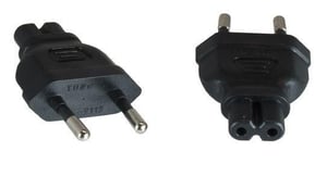 Microconnect PEEUC7AD Type M C7 Power Plug Adapter, Black