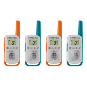 Motorola TALKABOUT T42 Funkgerät, 16 Kanäle. Blau, Grün, Orange, Weiß