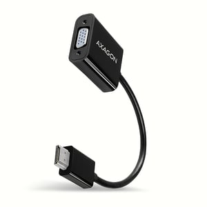 Axagon RVH-VGN Cable Adapter, 0.15 m, HDMI Type A (Standard) to VGA (D-Sub), Black