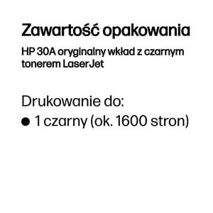 HP 30A oryginalny wkład z czarnym tonerem LaserJet