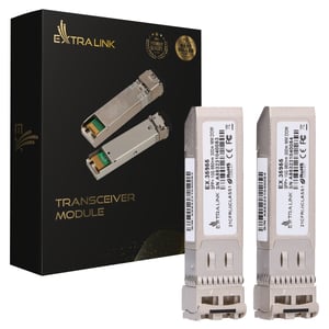 Extralink SFP+ 10G 2-pack | Moduł SFP+ | 10Gbps, LC/UPC, 850nm, 300m, multi mode, DOM, Dedicated to HP/Aruba (EX.35955) moduł przekaźników sieciowych
