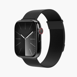 Vonmählen Milanese Loop 2-rem, svart, rostfritt stål