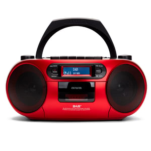 Aiwa BBTC-660DAB/RD bärbart stereosystem, digitalt, 4 W, DAB+, FM, svart, röd, MP3-spelare