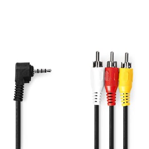 Nedis CVGL22400BK10 adapter kablowy 1 m 3 x RCA