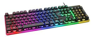 Deltaco GAM-021-RGB-UK klawiatura Gaming USB QWERTY British English Czarny