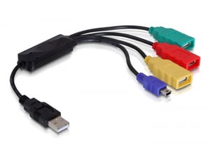 DeLOCK 61724 Hubs und Konzentratoren 480 Mbit/s Schwarz
