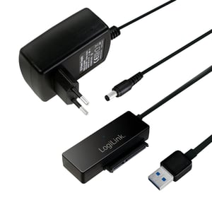 LogiLink AU0050 USB 3.2 Gen 1 (3.1 Gen 1) Type-A-Dockingstation für Festplatten, schwarz